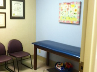 Charlotte pediatric cardiology exam room